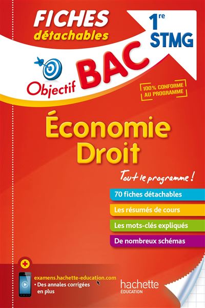 Objectif Bac Fiches Détachables Eco-Droit 1ère STMG - broché - Bernard ...