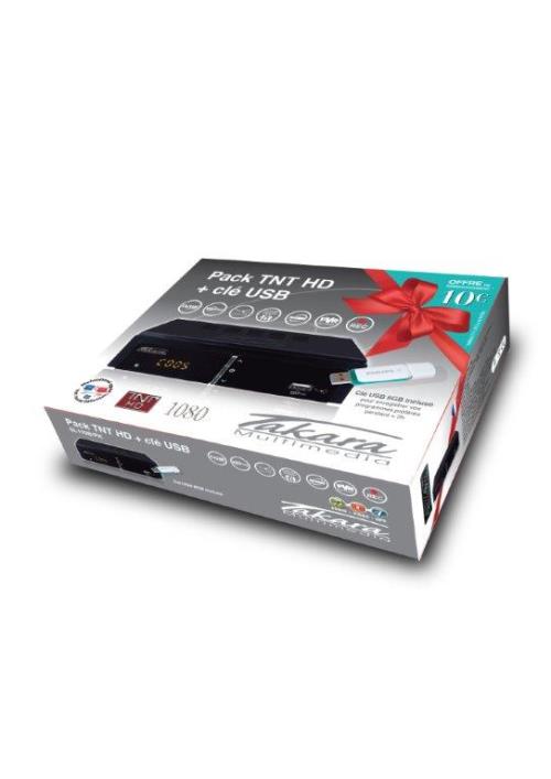 Pack Takara Adaptateur TNT HD + Clé USB 8 Go - Décodeur TNT - Achat & prix