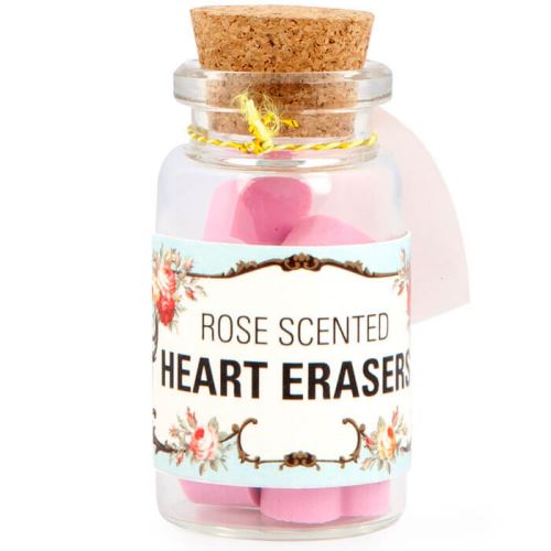 Kikkerland Rose Scented Heart Erasers