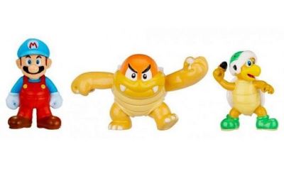 Pack de 3 figurines World of Nintendo Microland Mario de Galce, Boom Boom et Frère Marto 2.5 cm