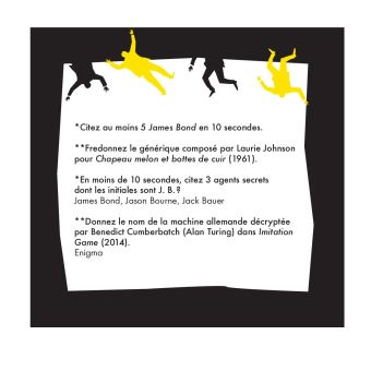 Game box Agents secrets à l'écran