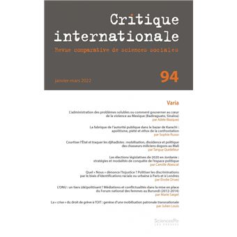 Critique internationale 94