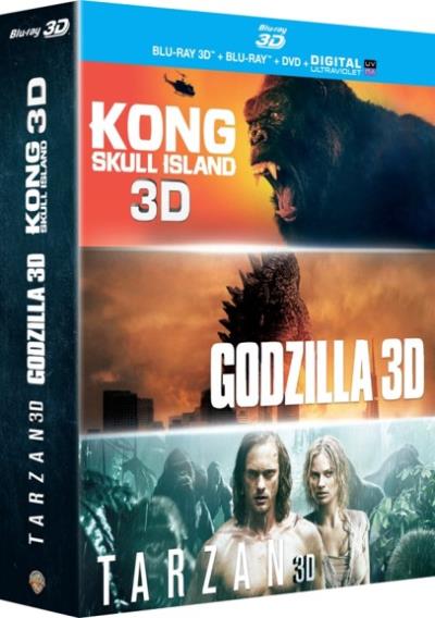 Coffret Godzilla Kong : Skull Island Tarzan Blu-ray 3D + 2D
