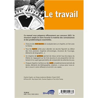 Le travail - L'épreuve littéraire Français-philosophie