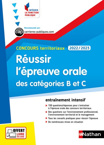 Réussir l'épreuve orale des catégories B et C - Concours territoriaux 2021-2022 - N° 51 (IFP)