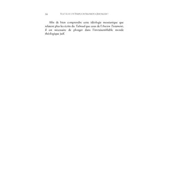 Y-a-t-il eu un temple de Salomon à Jérusalem ?