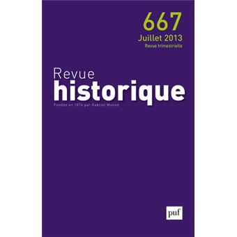 Revue historique 2013