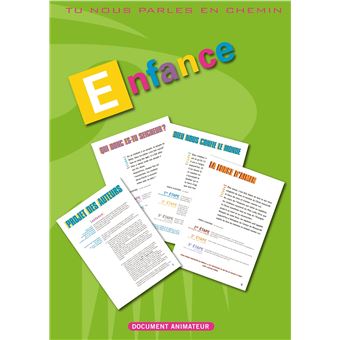 Tu nous parles en chemin - Enfance - Modules 7-8-9 - Animateur