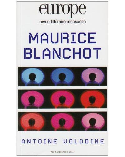 Europe maurice blanchot n940/941 aout septembre 2007 -  Collectif - broché