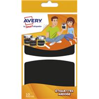 Bloc de 10 étiquettes Avery Ardoise Noire 95 x 63 cm
