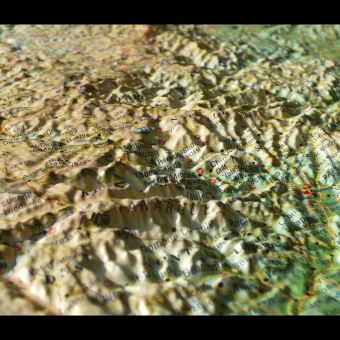 Carte en relief de la Drôme-Ardèche