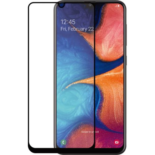 Azuri Tempered Glass Rinox Armor Galaxy A20e Black Frame