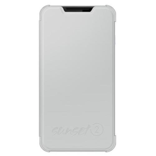 Etui Folio Wiko Back Cover pour Sunset 2 Blanc