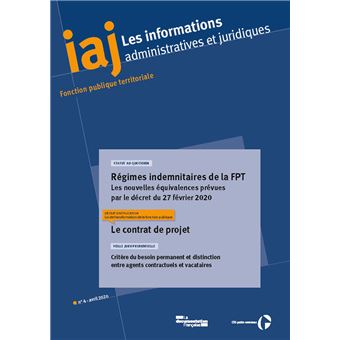 Iaj N.4 avril 2020 Régimes indemnitaires de la FPT