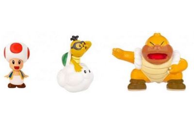 Pack de 3 figurines World of Nintendo Microland Toad, Lakitou et Frère Sumo 2.5 cm