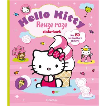 Couverture en peluche velours Hello Kitty Hearts | Jeté rose