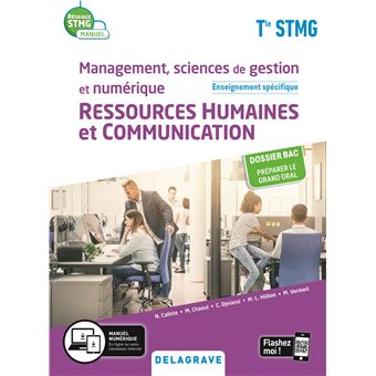 Management, Sciences de gestion et numérique - Ressources Humaines et communication enseignement spécifique Tle STMG (2020) - Manuel élève