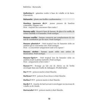 Dictionnaire alimentaire de la diarrhée
