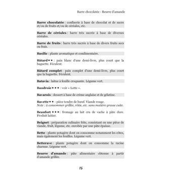 Dictionnaire alimentaire de la diarrhée