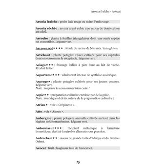 Dictionnaire alimentaire de la diarrhée