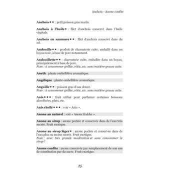 Dictionnaire alimentaire de la diarrhée