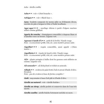 Dictionnaire alimentaire de la diarrhée