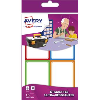 Bloc de 16 étiquettes résistentes Avery 44 x 64 cm - 1