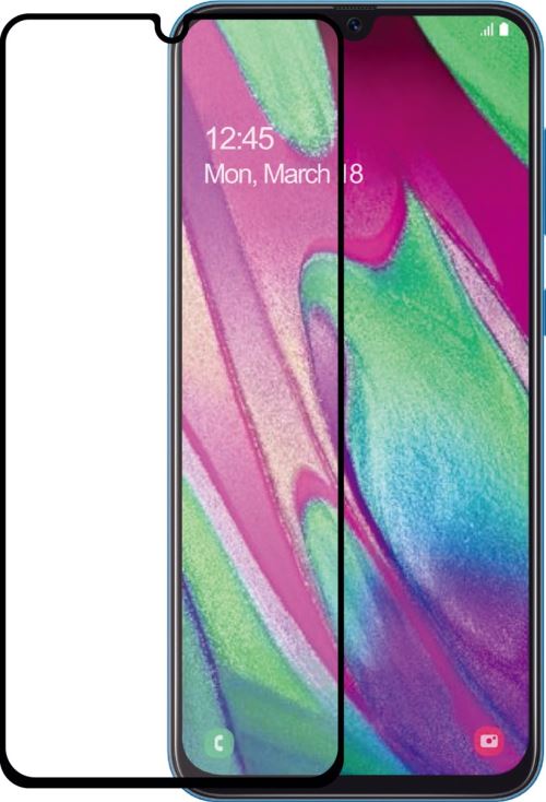 Azuri Tempered Glass Rinox Armor Galaxy A40 Black Frame