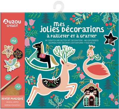 Mes jolies décorations à pailleter et à gratter - hiver magique - Feena Brooks - broché