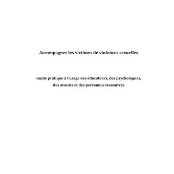 Accompagner les victimes de violences sexuelles