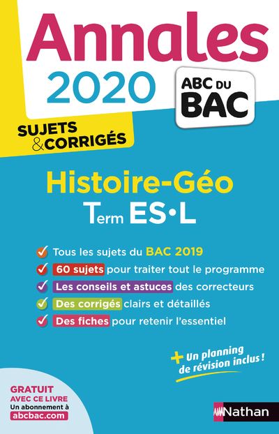 Annales Bac 2020 Histoire Geo Term Es L Sujets Corriges Broche Cecile Vidil Laetitia Benbassat Emmanuel Larroche Achat Livre Fnac