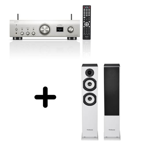 Un ampli Denon PMA 900HNE + une paire d'enceintes colonne Cabasse Jersey MT322 - vue 2