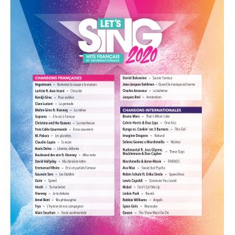 Let's Sing 2020 Hits Français et Internationaux Nintendo Switch