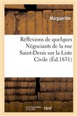 Réflexions de quelques Négocians de la rue Saint-Denis sur la Liste Civile