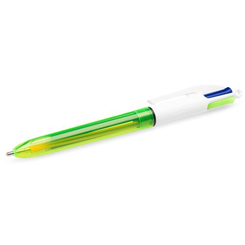BIC STYLO 4COLOURS FLUO JAUNE