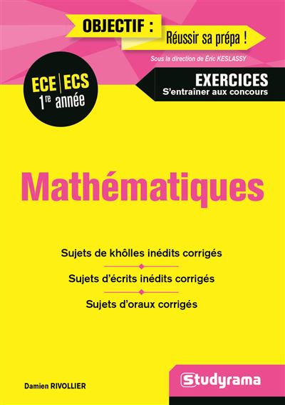 Mathématiques 1ère année, ECE-ECS