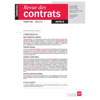 Revue droit des contrats n 2-2019