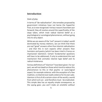 Canvas of a method of "de-radicalisation"