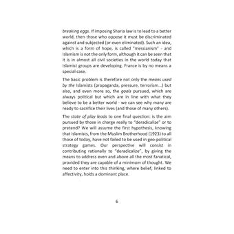 Canvas of a method of "de-radicalisation"