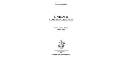 Maidanek lumieres consumees