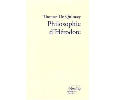 Philosophie d'Hérodote - Thomas De Quincey - broché
