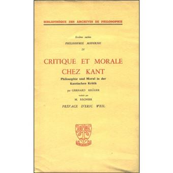 Critique et morale chez Kant
