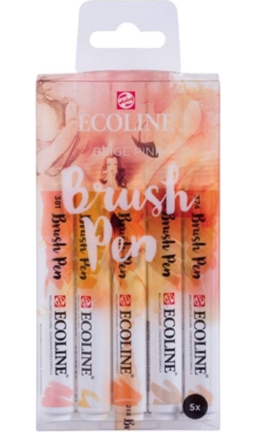 Talens Ecoline 5 brush pens Beige Pink
