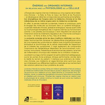 Energie des organes internes en relation avec la physiologie de la cellule