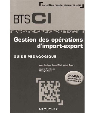 Gestion des opérations d'import-export BTS CI 1ère et 2ème