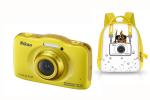 Compact Nikon Coolpix S32 jaune + Sac à dos enfant jaune