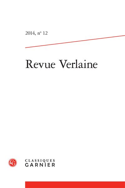 Revue verlaine 2014, n° 12 - varia