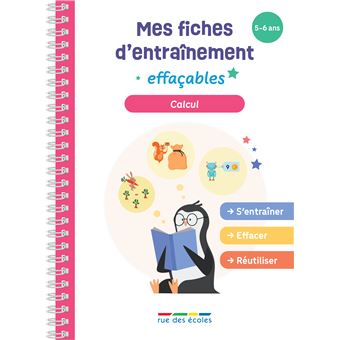 Mes fiches d’entraînement effaçables - Calcul