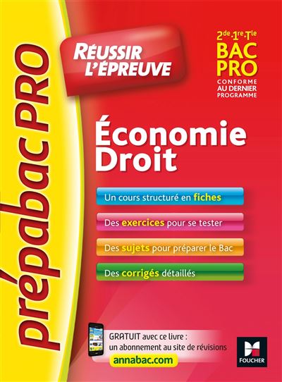 Economie, droit Bac pro tertiaires