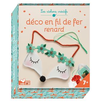 Déco en fil de fer renard - mini coffret avec accessoires
